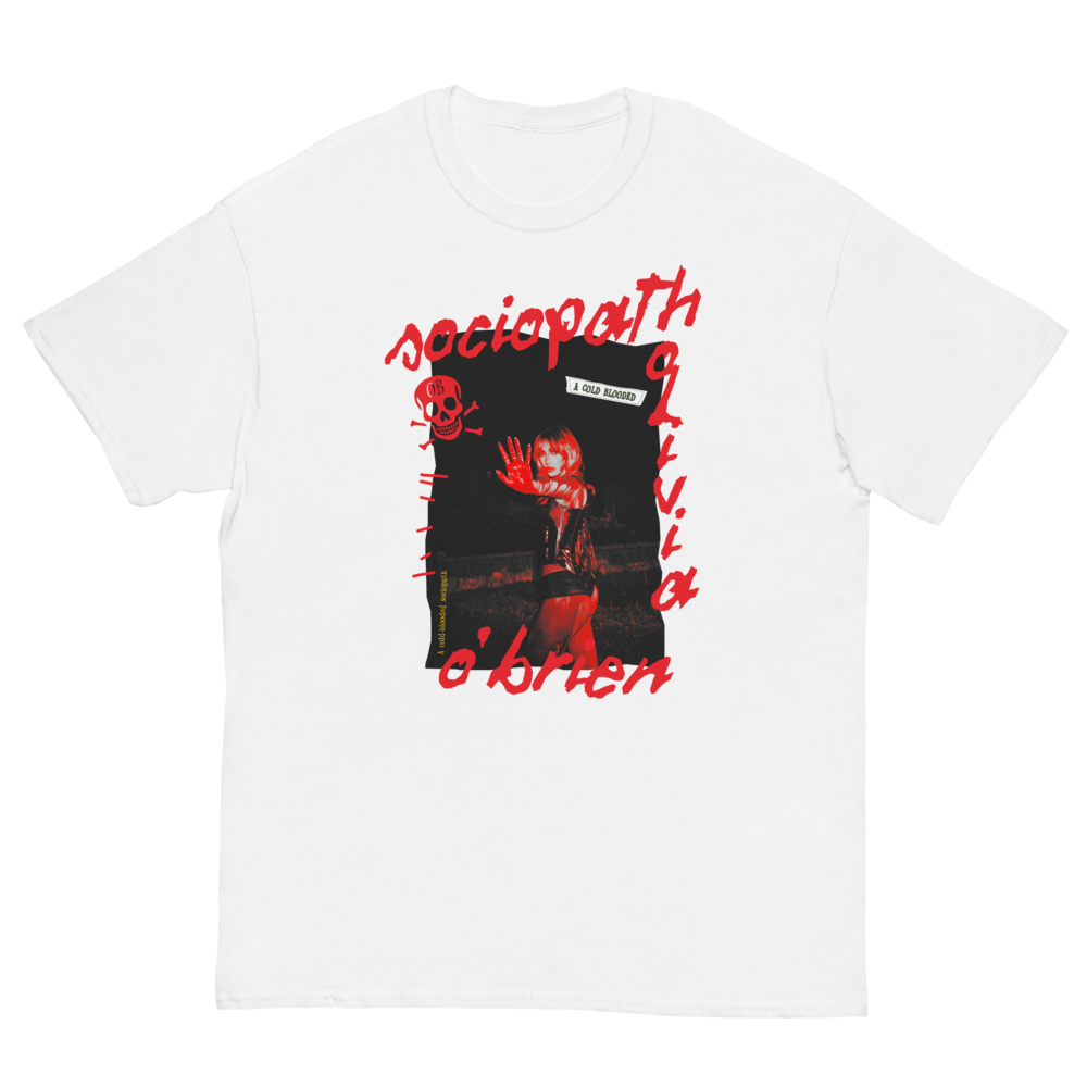 Sociopath White T-Shirt Red Print